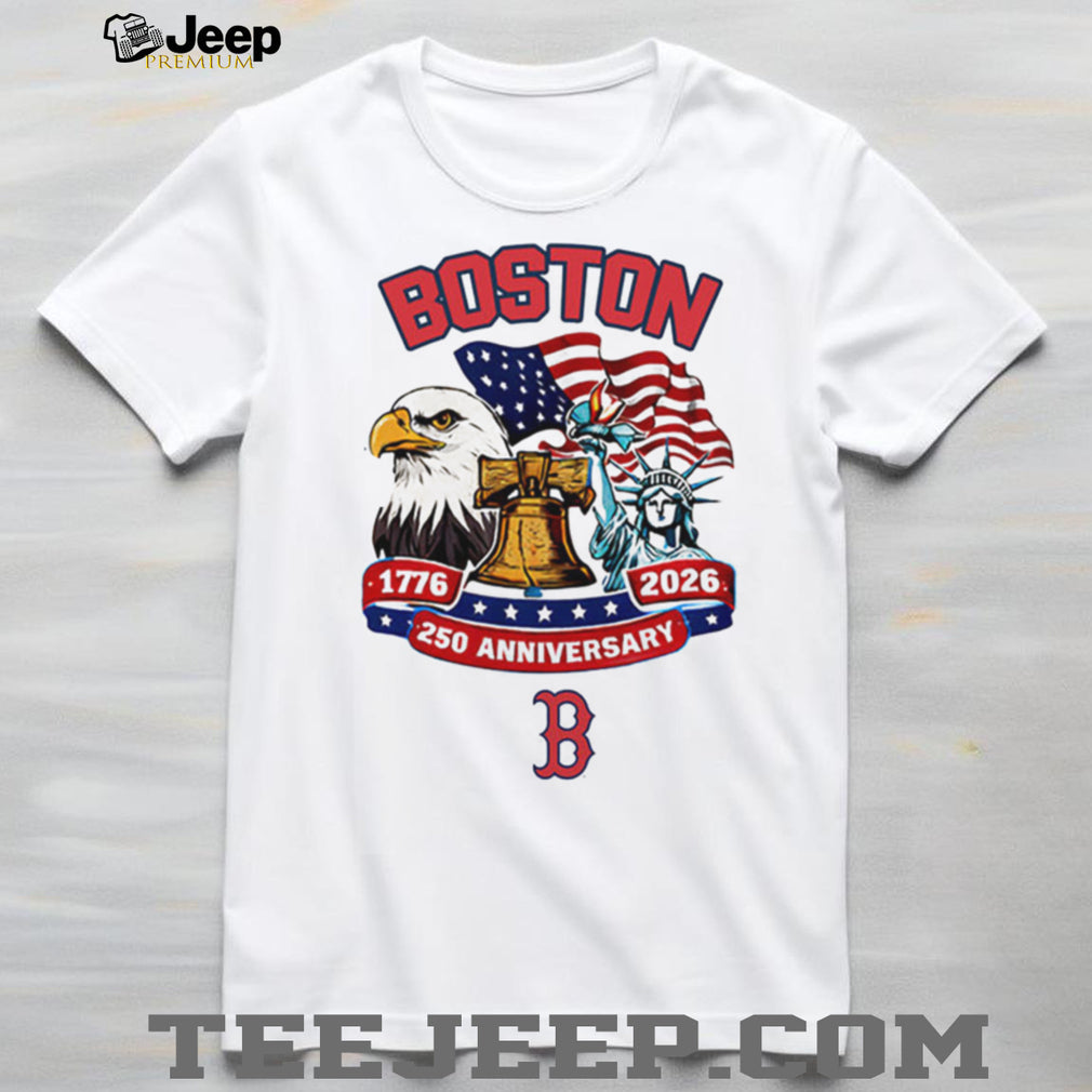 Boston Red Sox USA 250th Anniversary Eagle & Flag Custom Baseball Jersey T Shirt