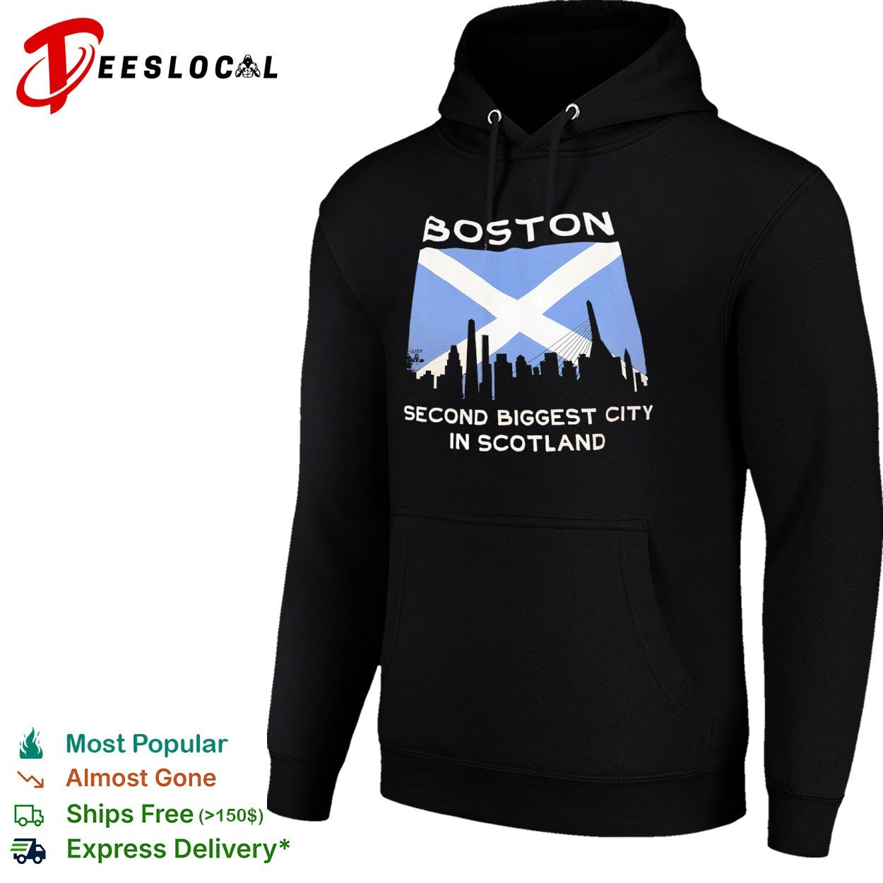 Boston Second Biggest City in Scotland shirt