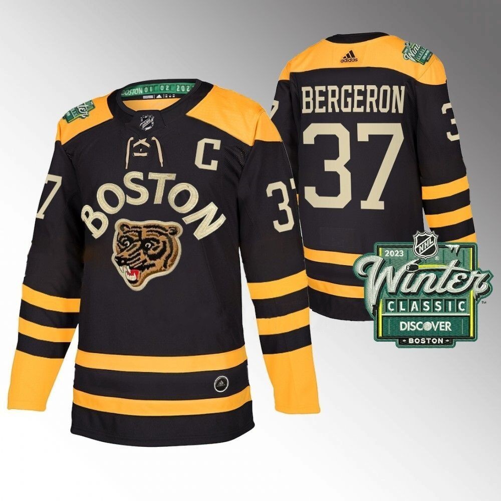 Boston Bruins #37 Patrice Bergeron 2023 Winter Classic Black