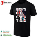 Boys get sad too race cars driving on track shirt