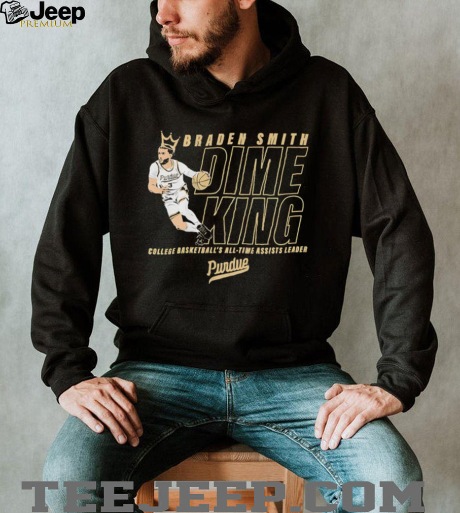 Braden Smith Purdue Dime King College Basketball All Time Assists Leader T shirt