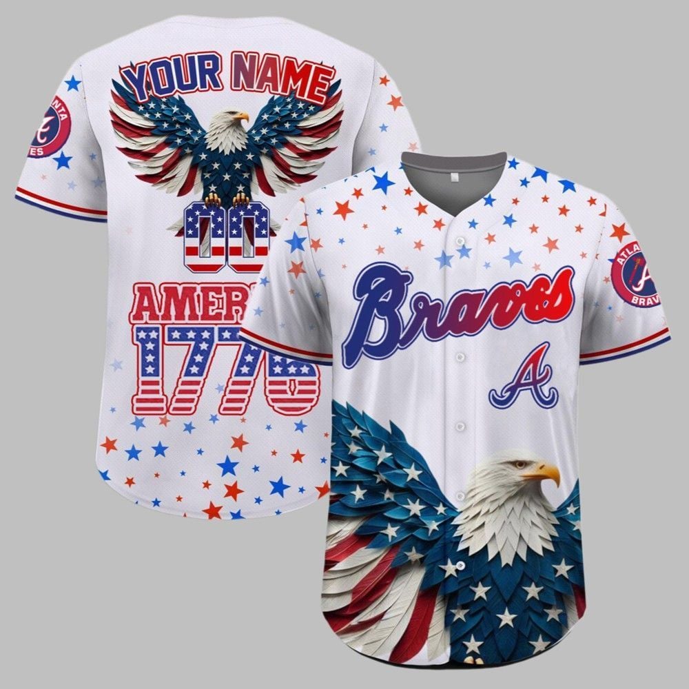 Braves Independence Day Baseball Jersey 2025 - Grishko.com T-Shirts, Hoodie, Sweatshirt | WearSparks.com (Image 1)