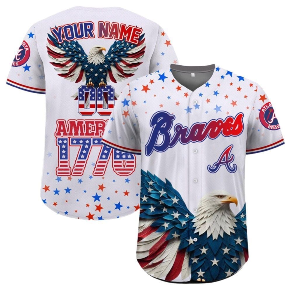 Braves Independence Day Baseball Jersey 2025 - Grishko.com T-Shirts, Hoodie, Sweatshirt | WearSparks.com (Image 2)