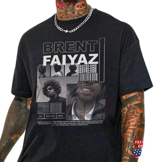 Brent Faiyaz It's A Wasteland Tour 2023 Shirt Fan Classic T-Shirt Hip Hop Casual Menswear Top