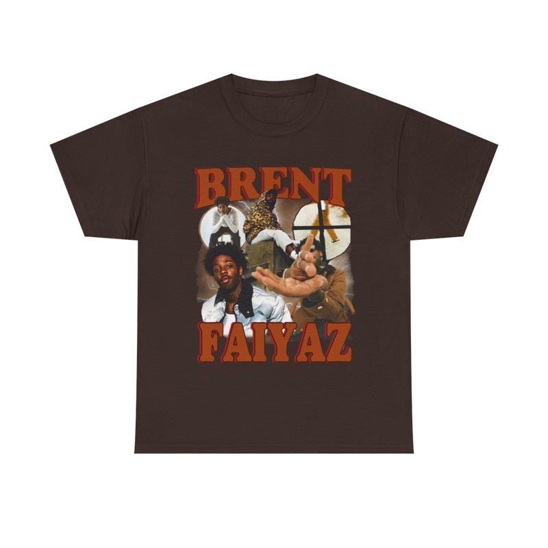Brent Faiyaz Vintage 90s Rap Tees , Sonder, Hip hop RnB Shirt Casual Cotton Menswear Top Classic Graphics Smooth Underwear Tshirt Streetwear