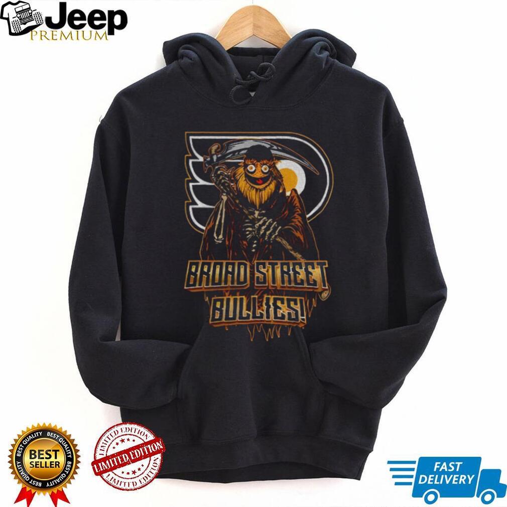 Broad Street Bullies Gritty Philadelphia Flyers Grim Reaper Hockey T Shirt