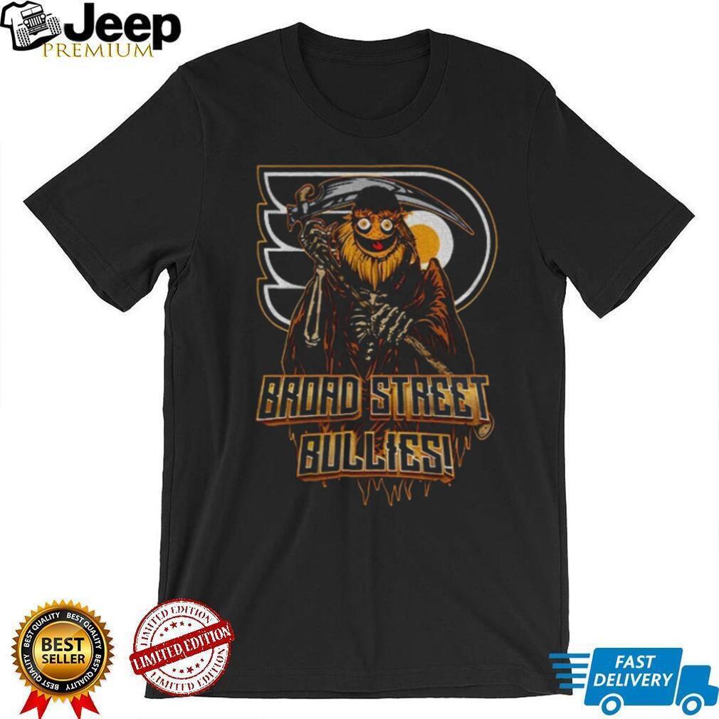 Broad Street Bullies Gritty Philadelphia Flyers Grim Reaper Hockey T Shirt