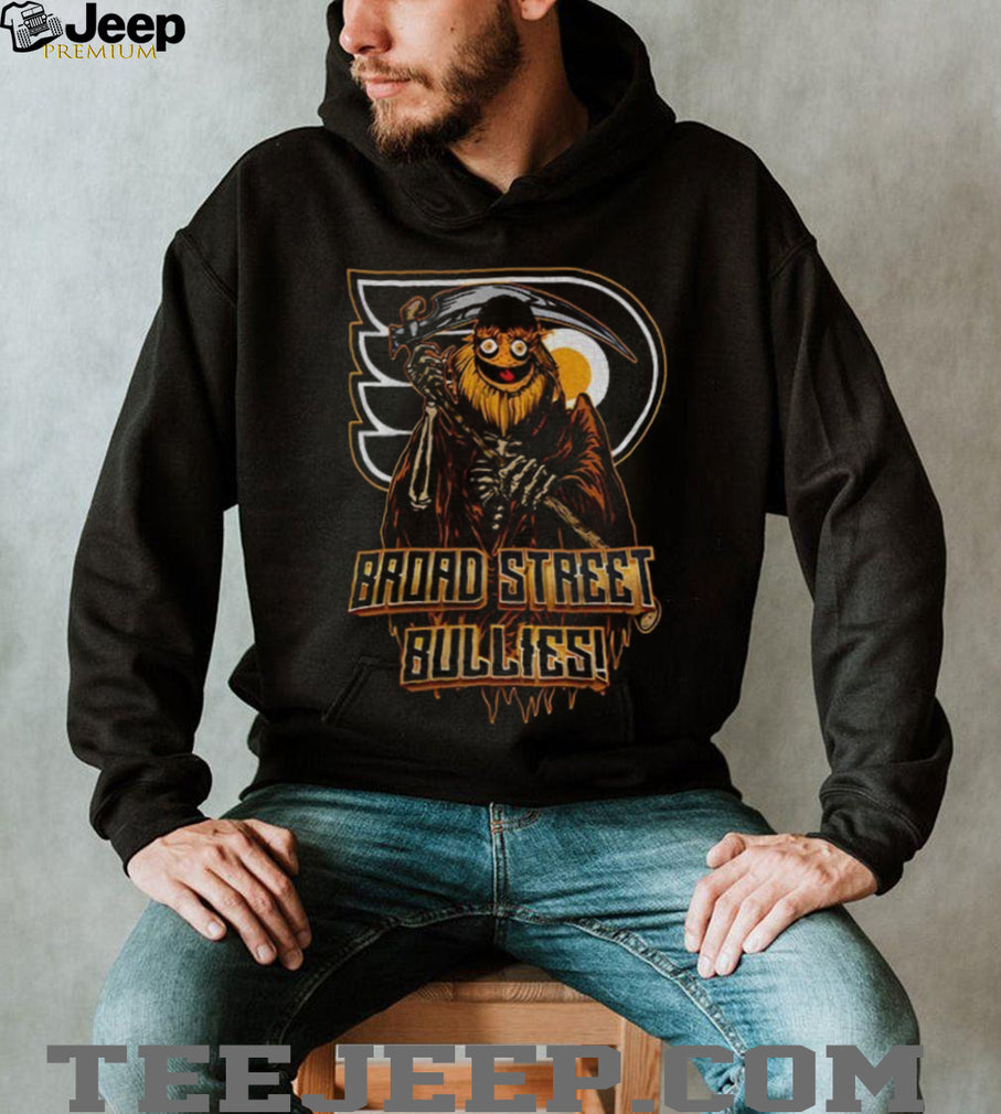 Broad Street Bullies Gritty Philadelphia Flyers Grim Reaper Hockey T Shirt