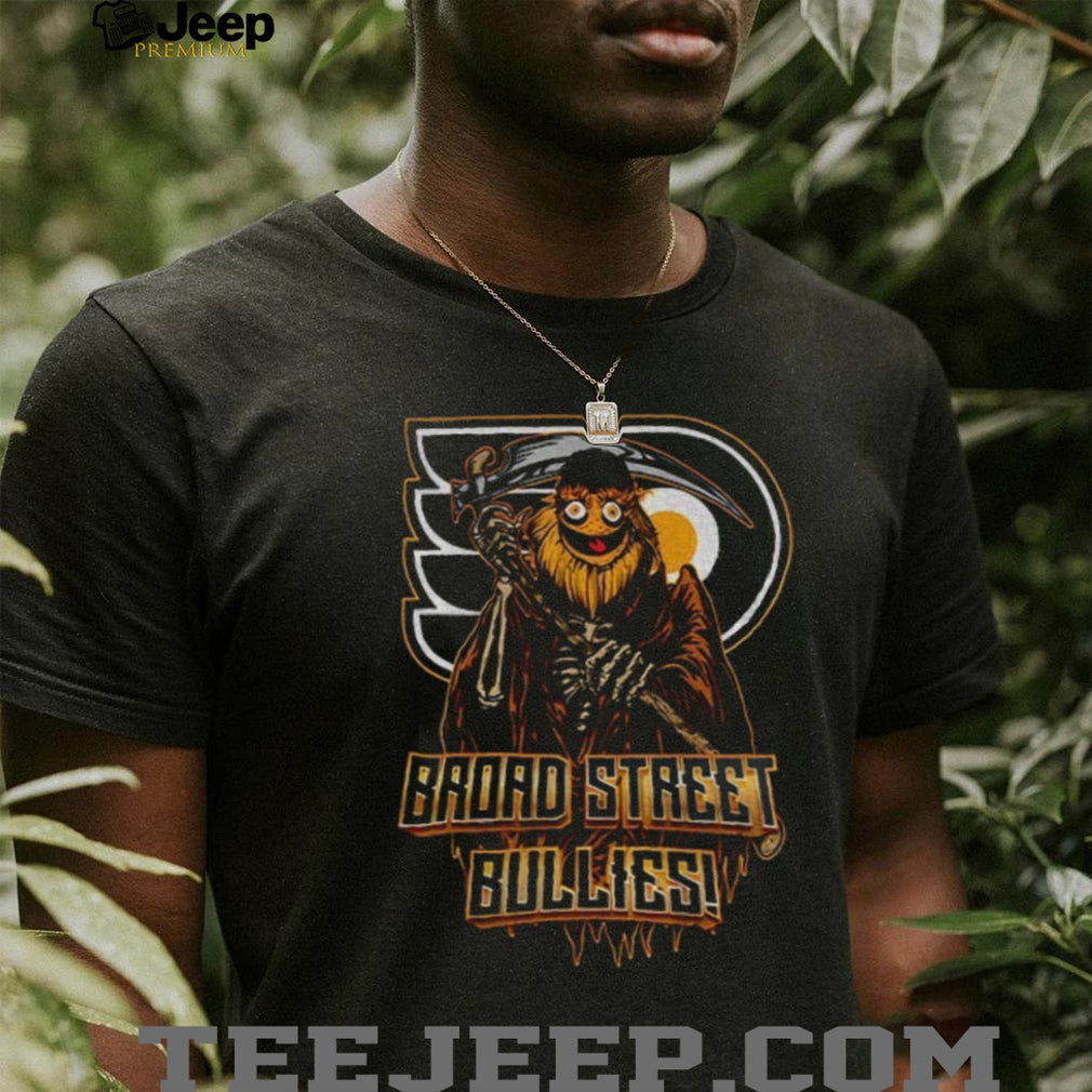 Broad Street Bullies Gritty Philadelphia Flyers Grim Reaper Hockey T Shirt