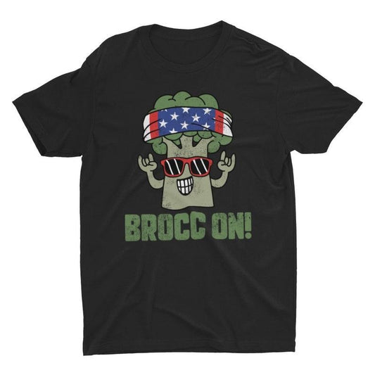 Brocc On, Funny Pun Shirt, Broccoli Lover, Joke Shirt, Vegetable Shirt, Punny Humor, Mens Women's Ladies, Funny Foodie Shirt, Vegetarian