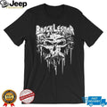 Brock Lesnar Distressed White Skull Logo Streetwear Style Wrestling T Shirt
