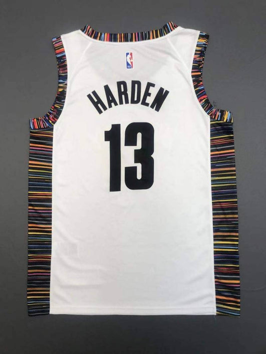 Brooklyn Nets #13 James Harden Fan Edition Nets 13# City Edition White Jersey