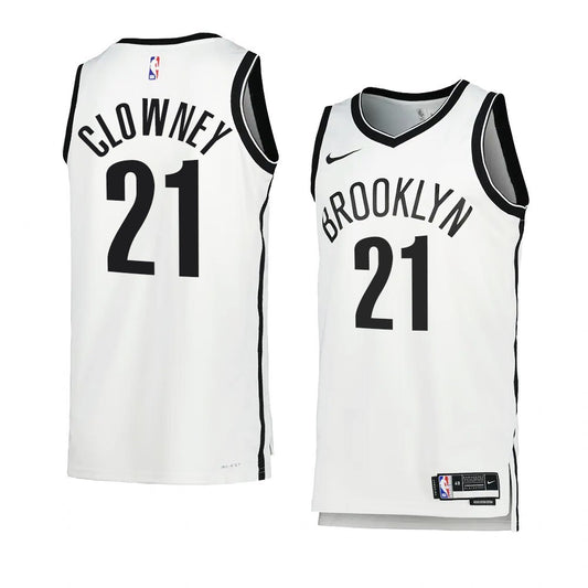 Brooklyn Nets #21 Noah Clowney 2023 NBA Draft Men White Jersey 2022-2023 Association Edition