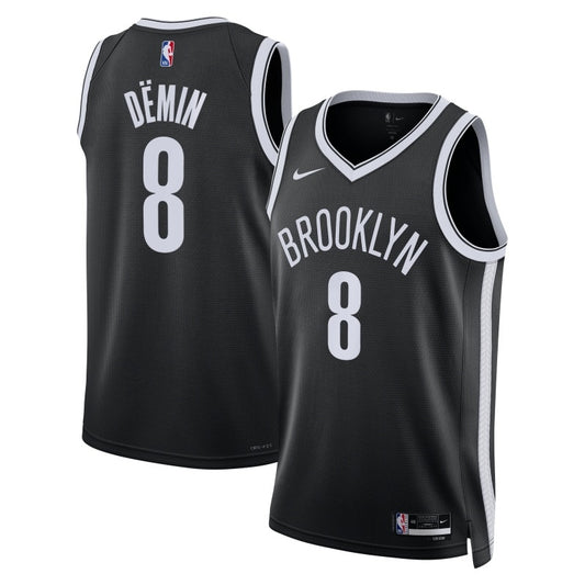 Brooklyn Nets #8 Egor Demin Swingman Jersey - Icon Edition - Black