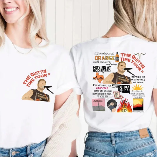 Bryan 2024 Cowboy 2 Sides T Shirt, Concert Outfit, Tour Merch For Fans, Unisex Short Sleeve Tee Shirt, Casual Clothing