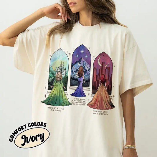Bryce Aelin Feyre SJM Universe Comfort Colors Shirt, Romantasy Book Leading Ladies Shirt, SJM Merch TShirt, Bookish Gift, Acotar Fan Gift Fit Top