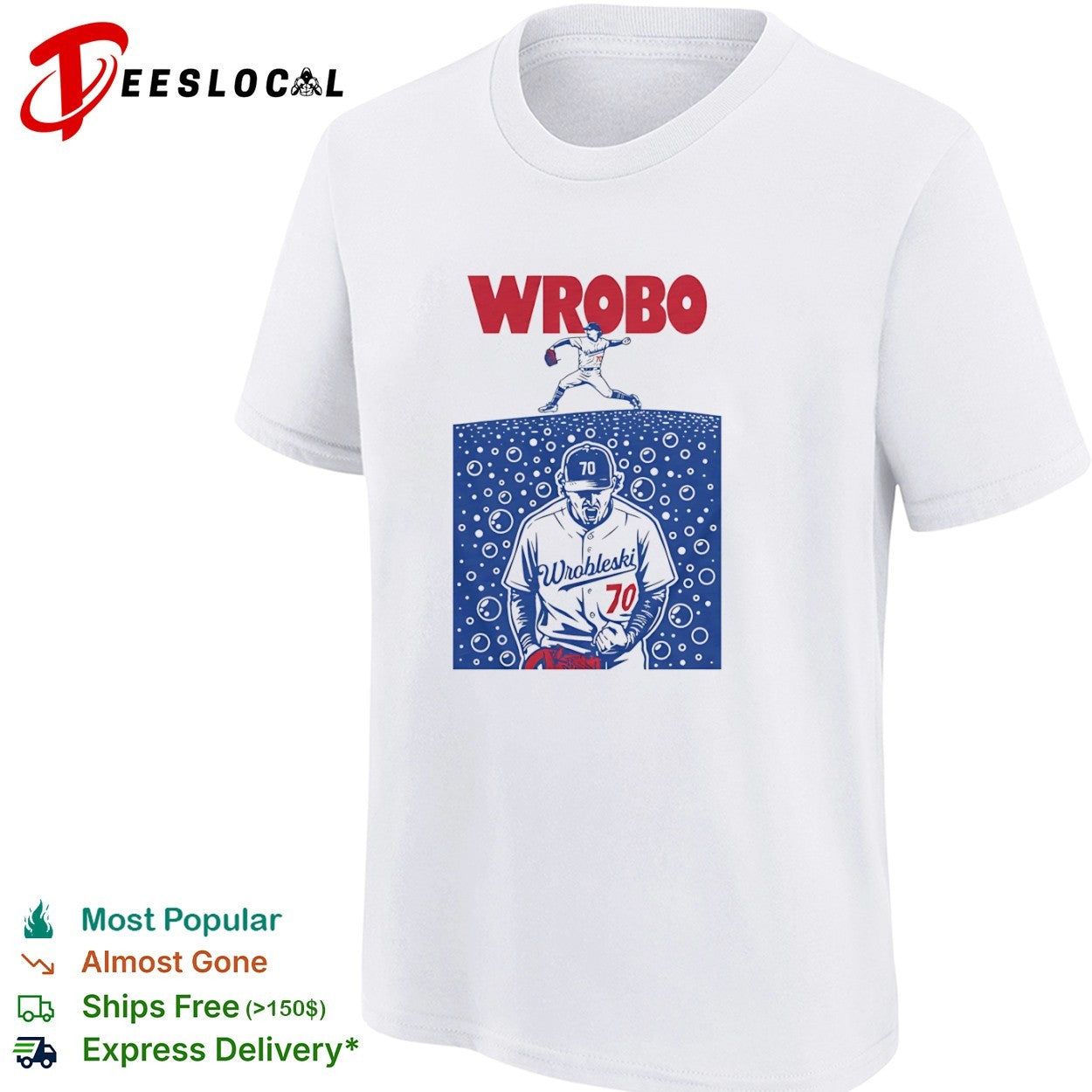 Wrobleski 70 Wrobo Roto Wear baseball pitcher shirt