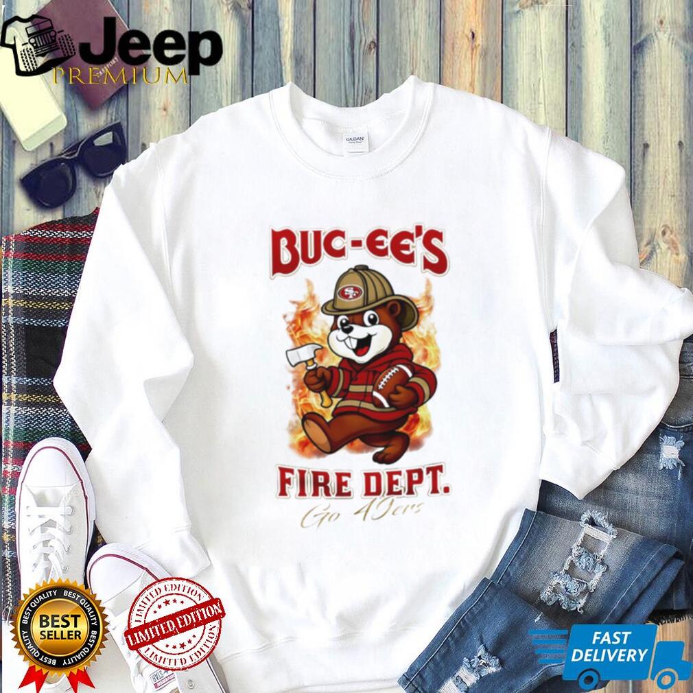 Buc ees Fire Dept 49ers Mascot Football Fan Unisex T Shirt