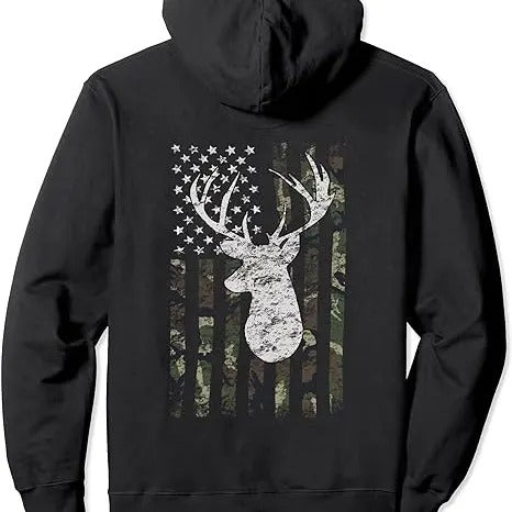 Buck Deer Hunting Camouflage Flag Hunter Hoodie Shirt, Buck Deer Hunting Shirt, Hunting Shirt, Buck Deer Hunting Hoodie, Sweater and T-shirt Crewneck