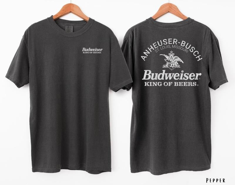 Budweiser T-Shirt Funny drinking shirt Whiskey Casual Top