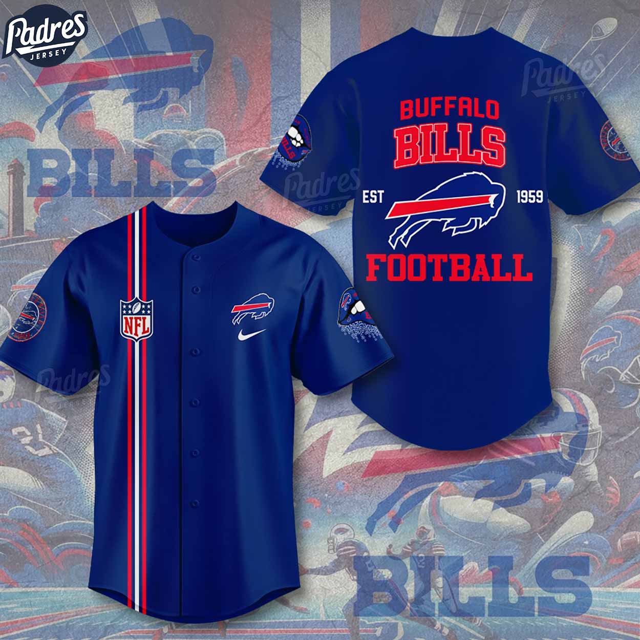 Buffalo Bills Football Baseball Jersey Outfit - Padres Jersey Oasis: Elevate Your Baseball Style Game