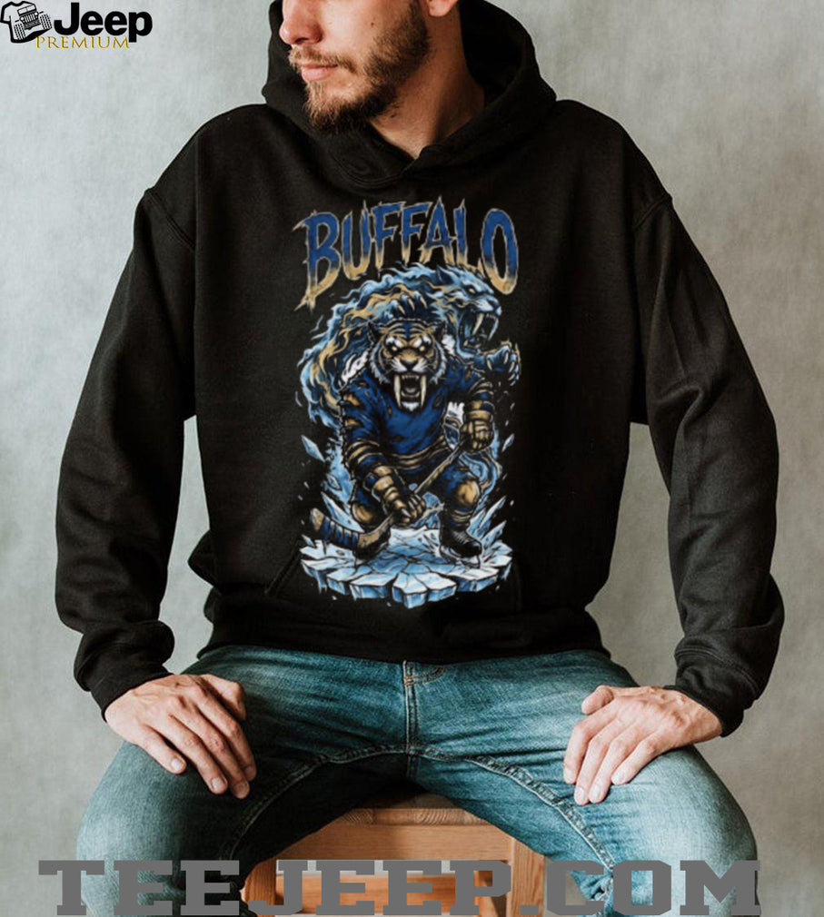 Buffalo Hockey Saber Toothed Tiger Ice Skating Graphic T Shirt