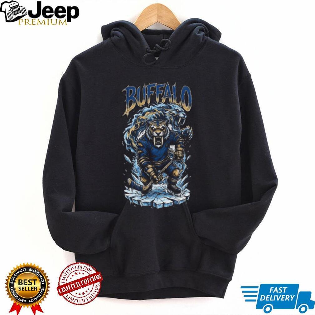 Buffalo Hockey Saber Toothed Tiger Ice Skating Graphic T Shirt