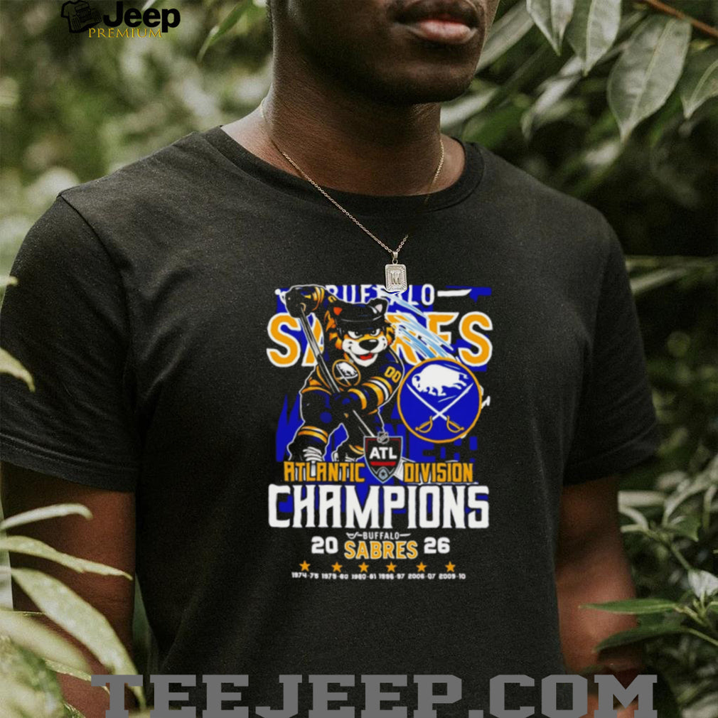 Buffalo Sabres 2026 Atlantic Division Champions Commemorative T Shirt