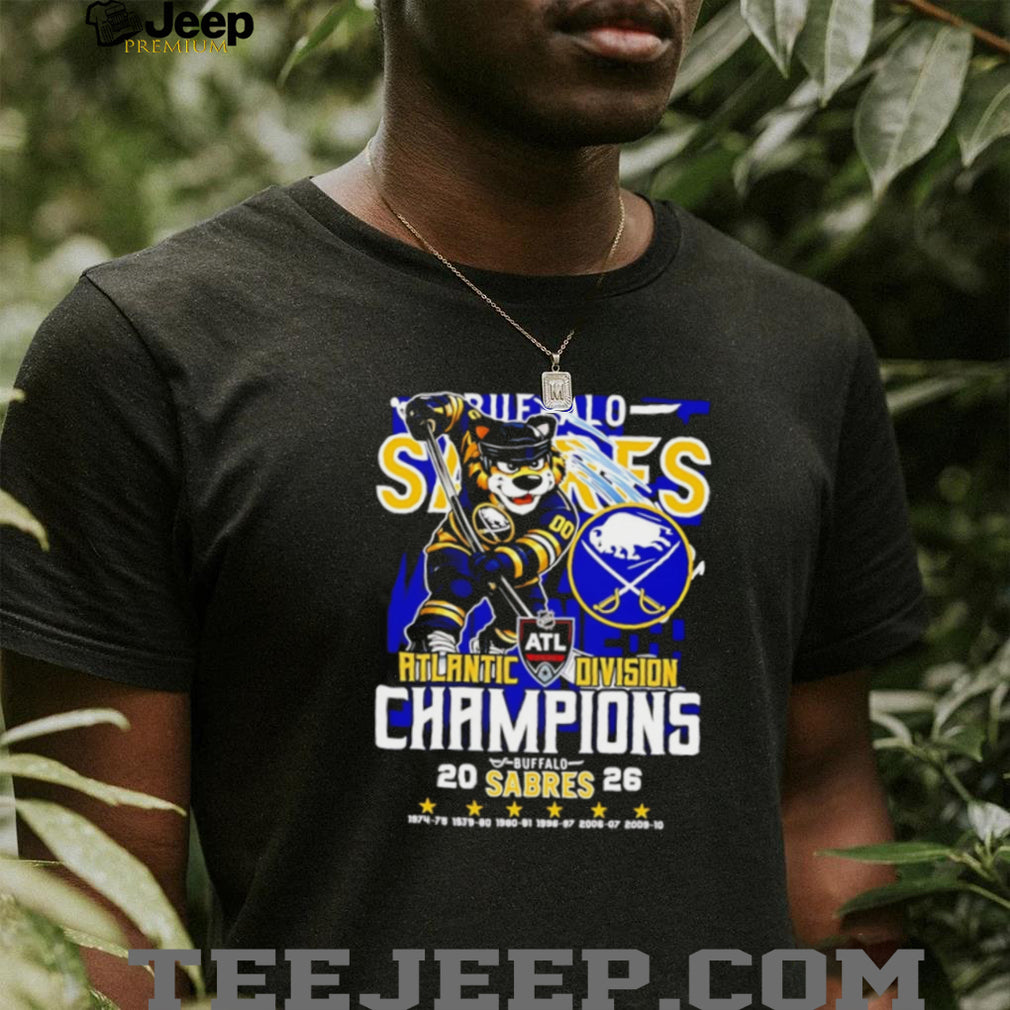 Buffalo Sabres 2026 Atlantic Division Champions Mascot Graphic T Shirt