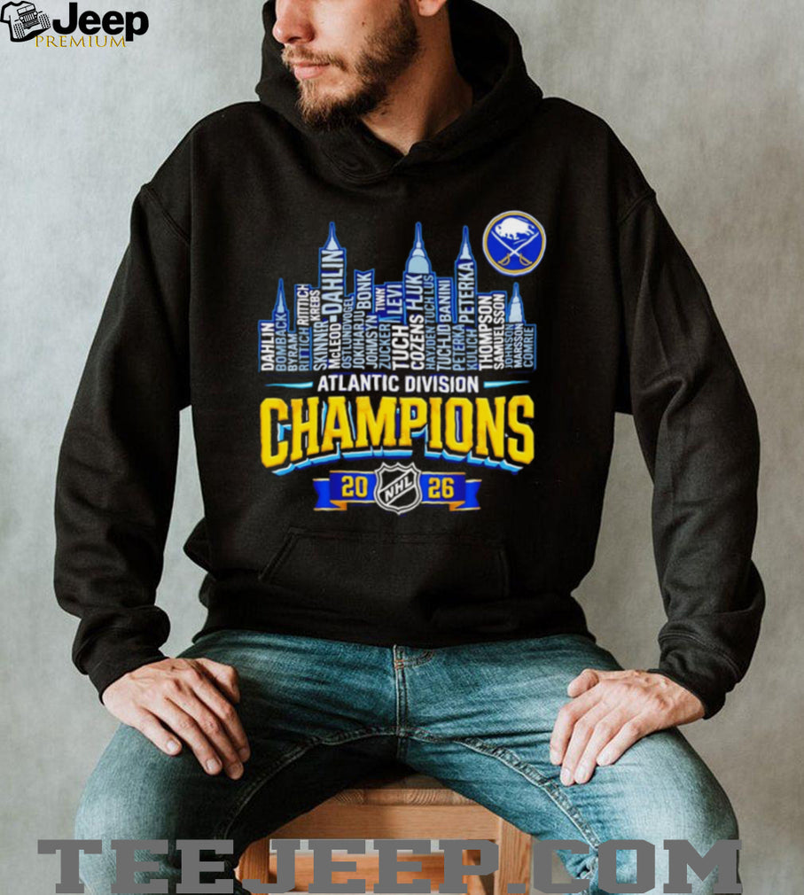 Buffalo Sabres 2026 Atlantic Division Champions Roster Skyline T Shirt