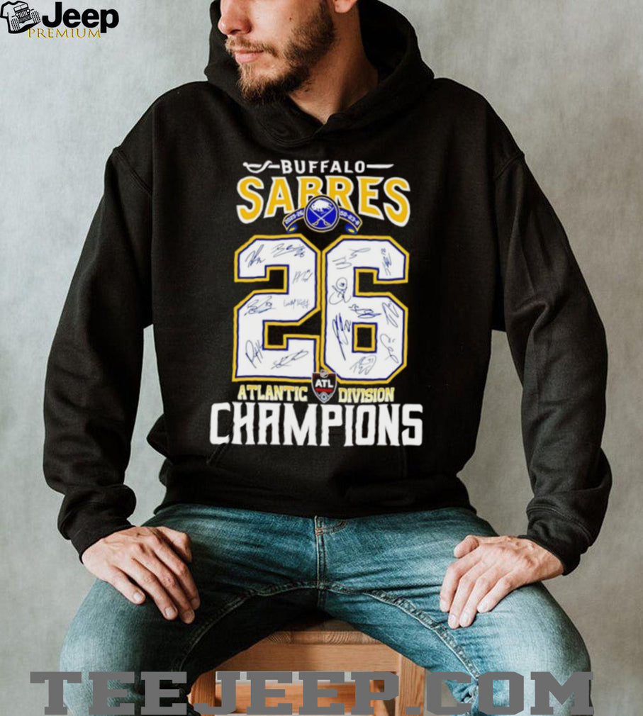 Buffalo Sabres 2026 Atlantic Division Champions Signature T Shirt