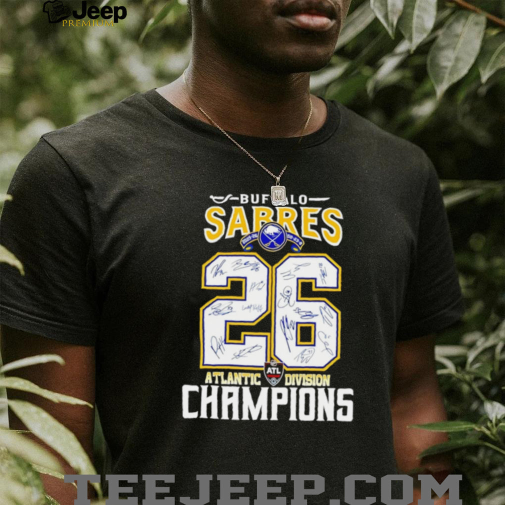 Buffalo Sabres 2026 Atlantic Division Champions Signature T Shirt