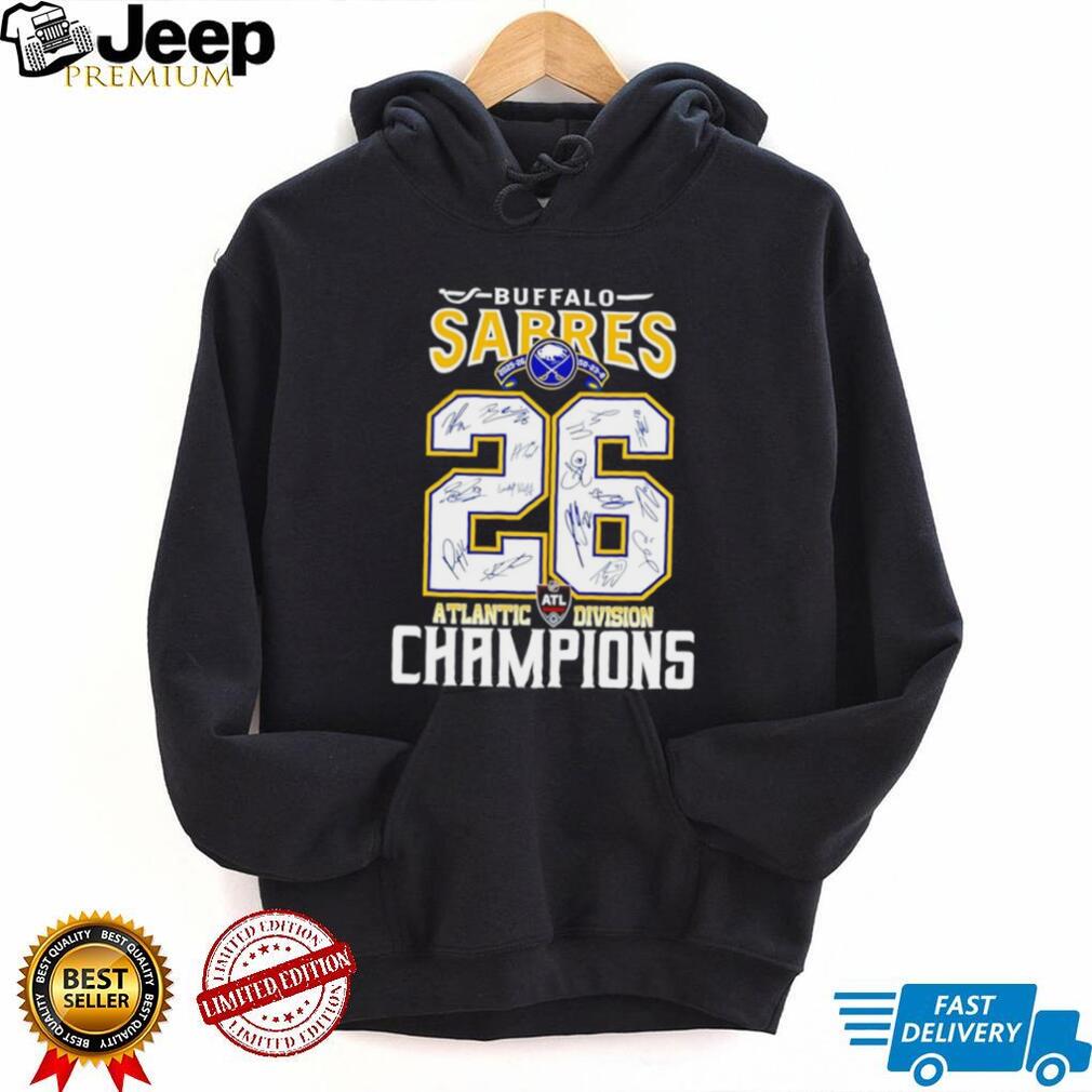 Buffalo Sabres 2026 Atlantic Division Champions Signature T Shirt