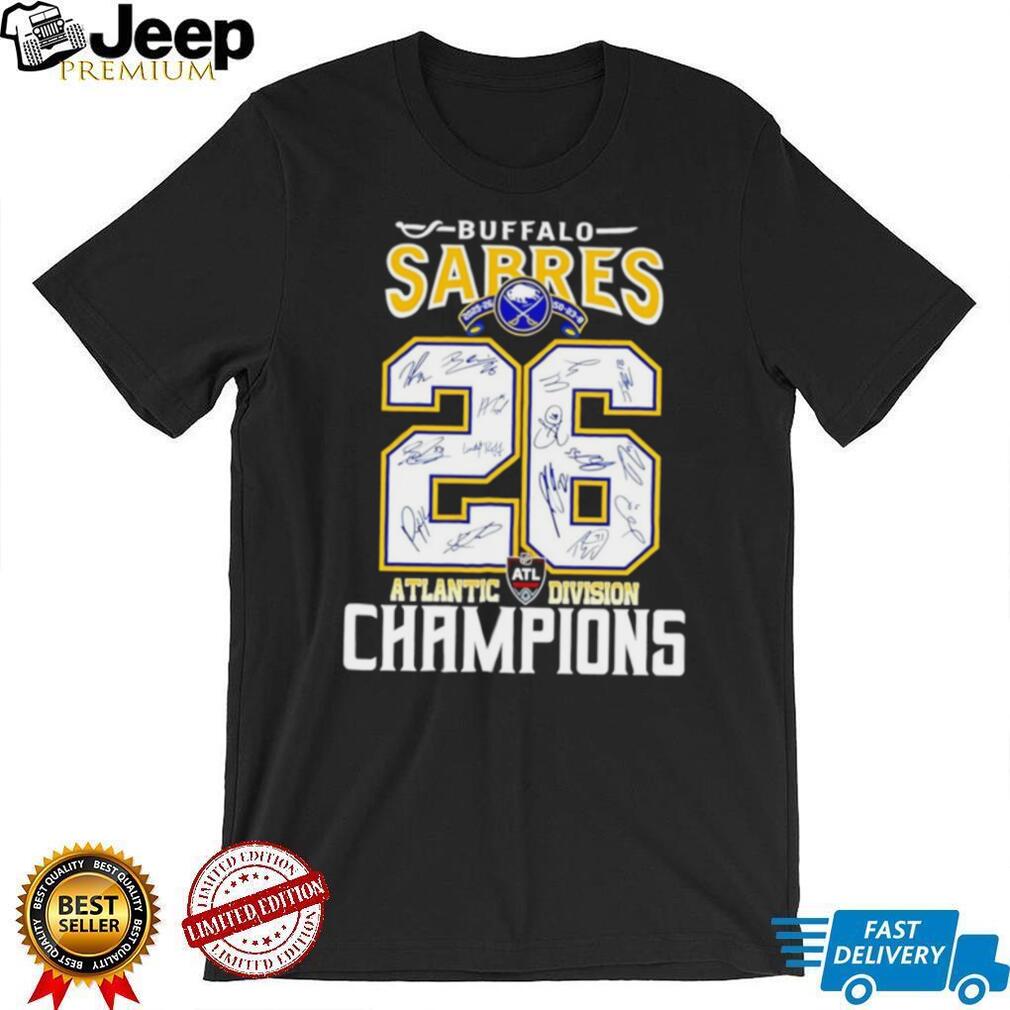 Buffalo Sabres 2026 Atlantic Division Champions Signature T Shirt