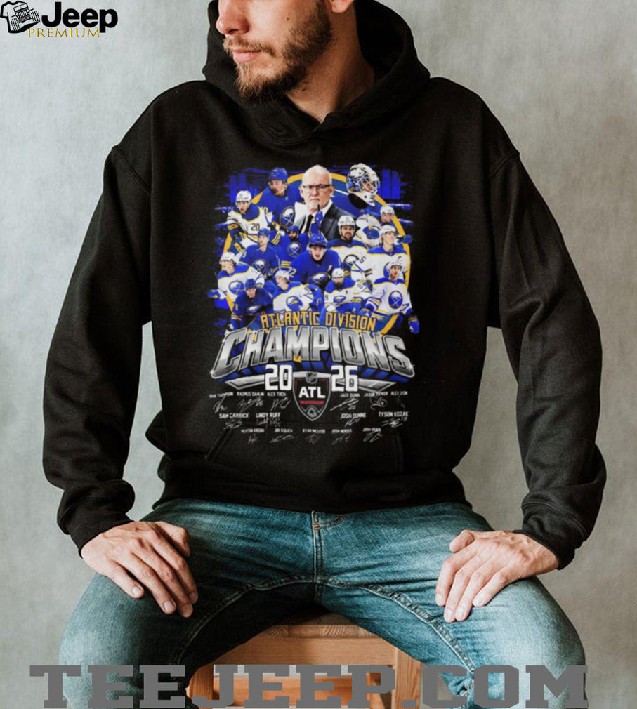 Buffalo Sabres 2026 Atlantic Division Champions Team Signature T Shirt