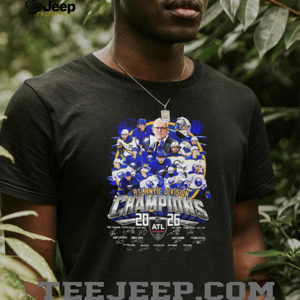Buffalo Sabres 2026 Atlantic Division Champions Team Signature T Shirt