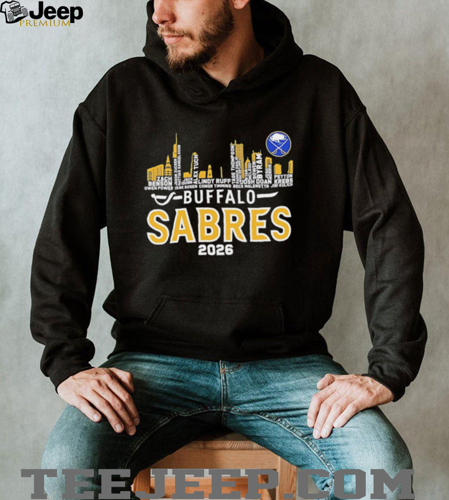 Buffalo Sabres 2026 Roster City Skyline Hockey Fan T Shirt
