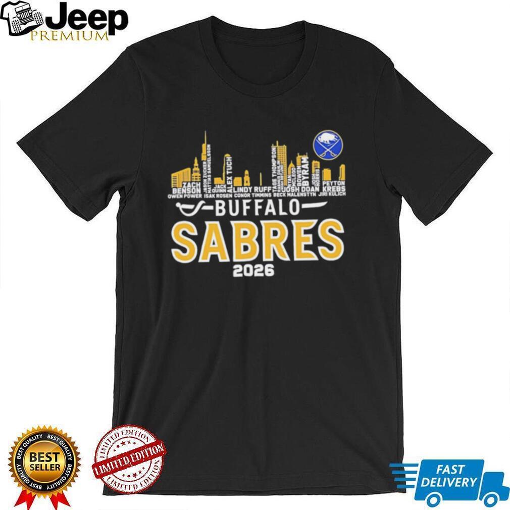Buffalo Sabres 2026 Roster City Skyline Hockey Fan T Shirt