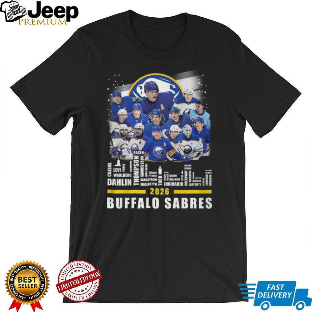 Buffalo Sabres 2026 Team Roster and Players Graphic T Shirt