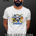 Buffalo Sabres Comic Book Style Pow Whoosh Hockey T Shirt