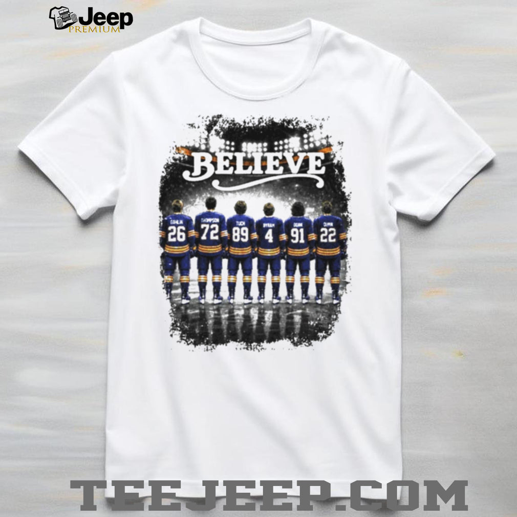 Buffalo Sabres Hockey Believe Team Roster Fan Graphic T Shirt