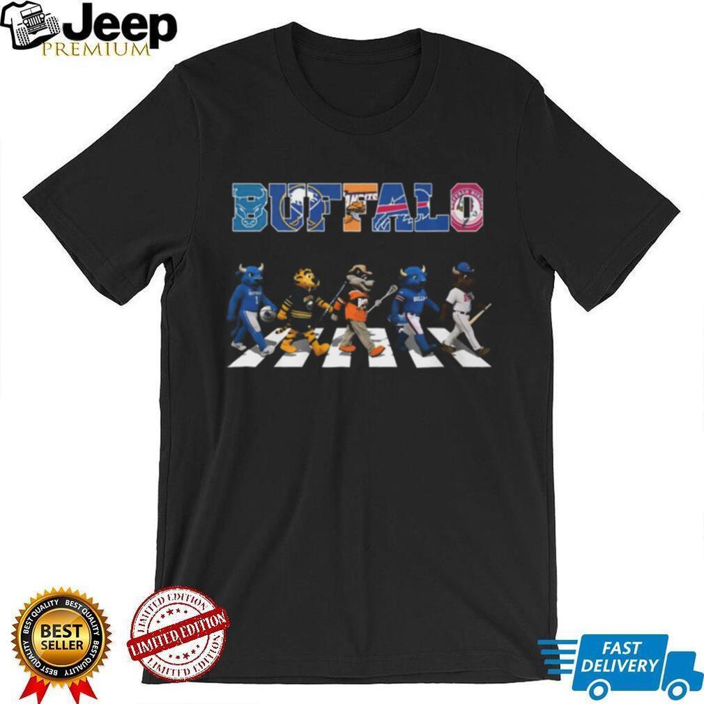 Buffalo Sports Mascots Abbey Road Crossing T Shirt