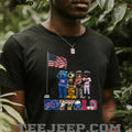 Buffalo Sports Teams Mascots Saluting US Flag Patriotic Coffee T Shirt