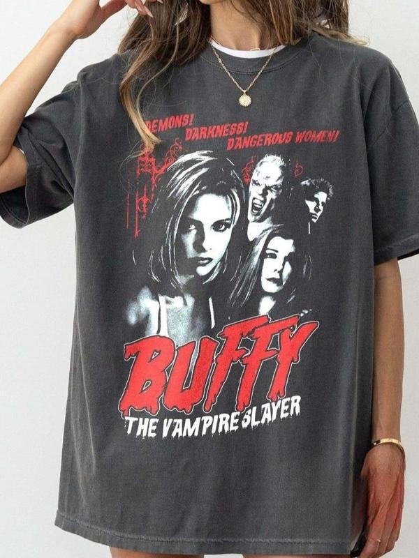 Buffy The Vampire Slayer Shirt, Horror Movie Tee, Sunnydale Razorback tshirt, Dingoes At My Baby Buffy Shirt