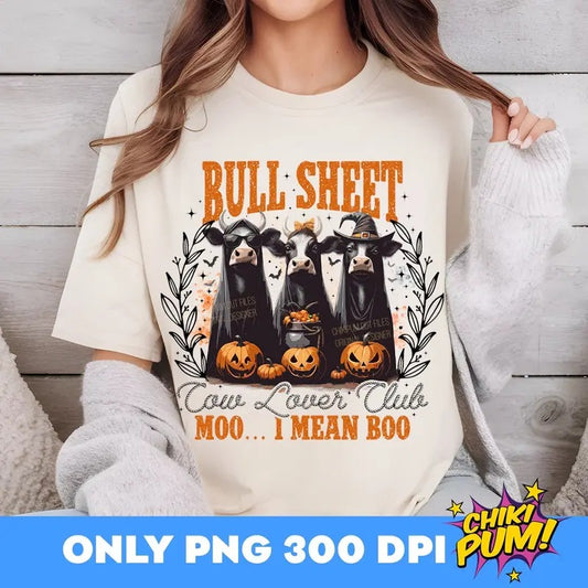 Bull Sheet Funny Halloween Ghost Cows Bull Fall Funny Cow Cow Lover Spooky Season Digital s
