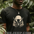 Bull Skull against desert moon vintage shirt