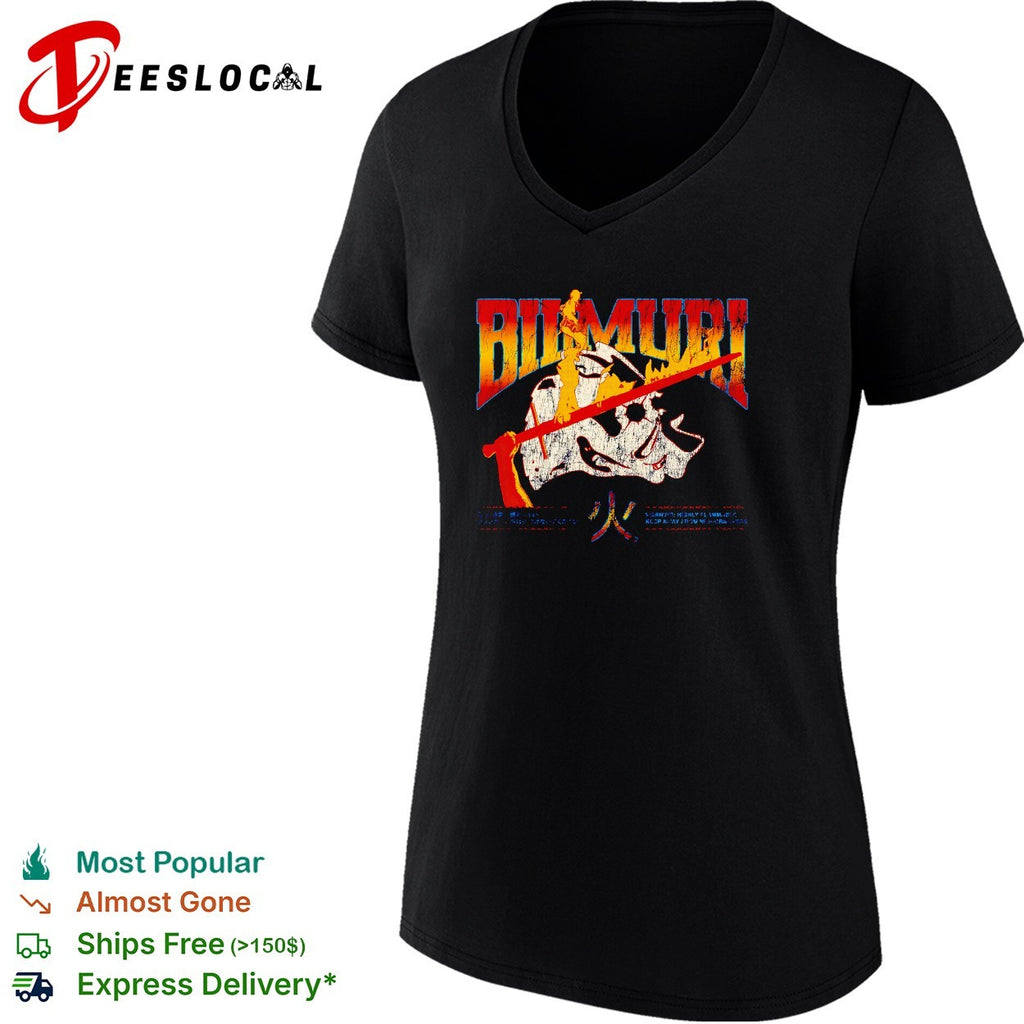 Bumuri skull rifle fire Japanese kanji warning shirt