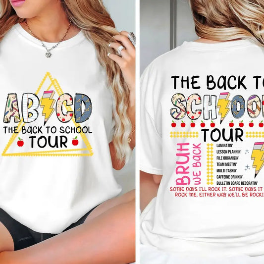 Bundle The Back To School Tour Shirt, ABCD Teacher Shirt, First Day Of School Teacher Shirt, Back To School Shirt, Teacher Tour, Unisex T-Shirt, For Men, For Women