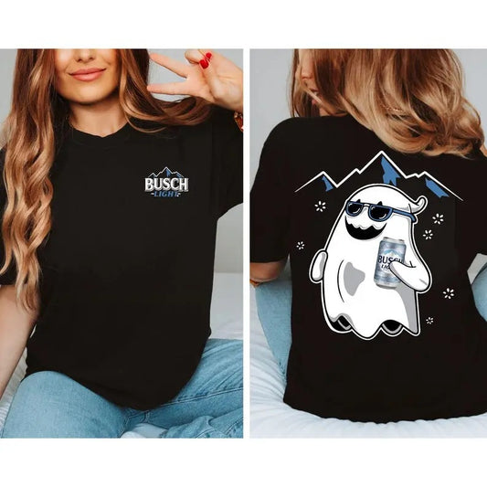 Busch Light Ghost Halloween Shirt, cowboy Ghost Halloween Shirt, Fall Season Shirt, Busch Light Beers Shirt, Funny Western Halloween Shirt