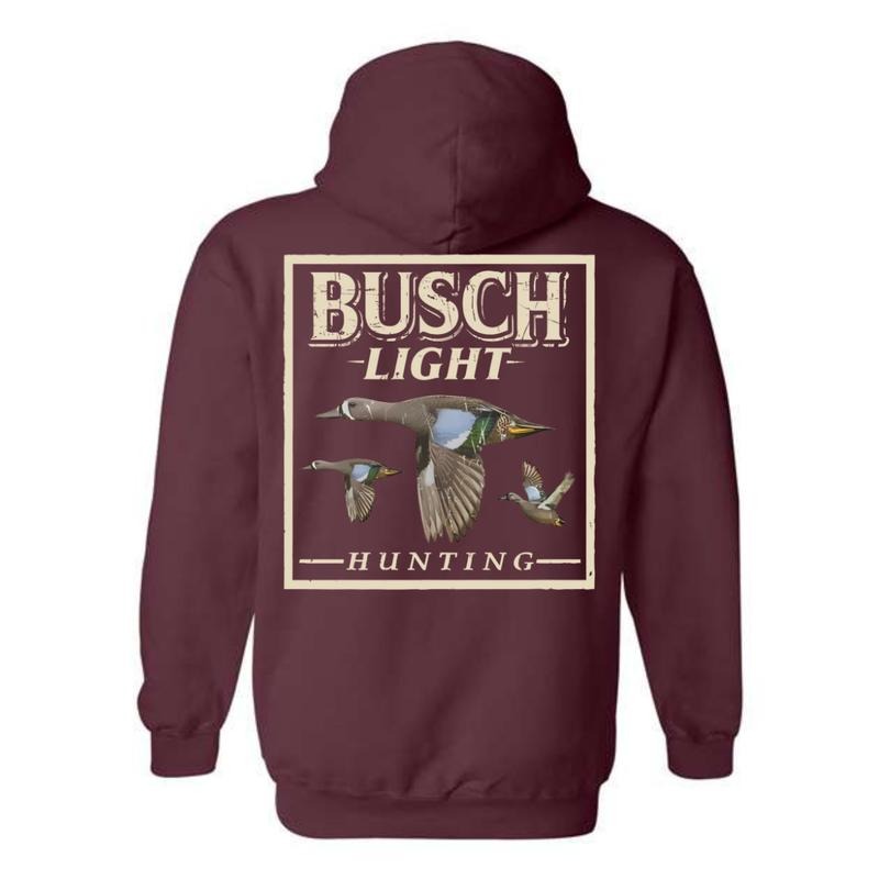 Busch Light Hoodie - Hunting Design with Ducks in Flight, Perfect for Outdoor Enthusiasts, Ideal for Casual Wear, Comfortable and Stylish, Hoodie For Men, Hoodie For Women Menswear Sweaters